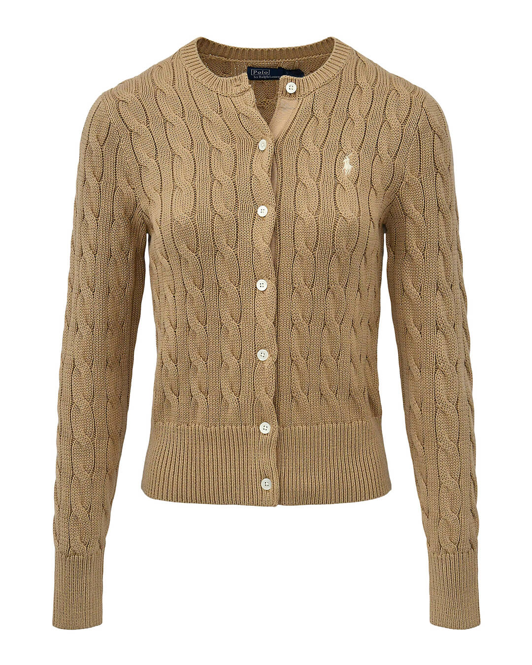Polo Ralph Lauren Jumpers Polo Ralph Lauren Beige  Cable-Knit Cotton Cardigan
