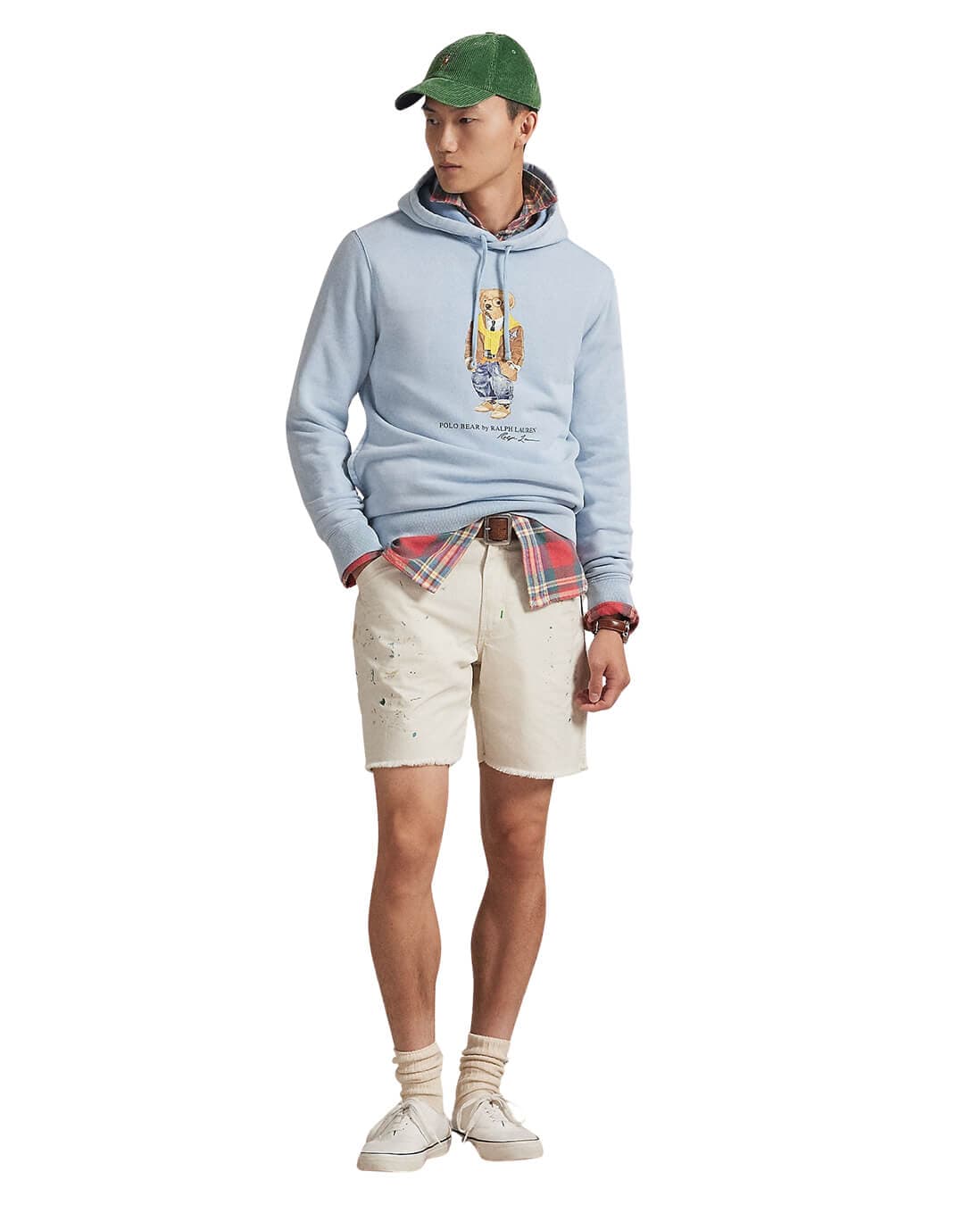 Polo Ralph Lauren Jumpers Polo Ralph Lauren Blue  Bear Garment-Dyed Fleece Hoodie  Jumper