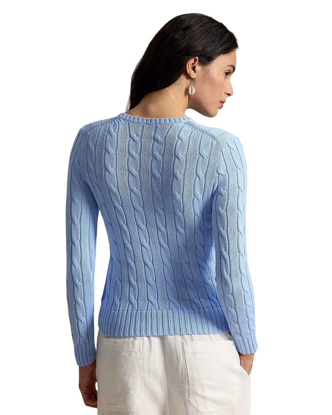 Polo Ralph Lauren Jumpers Polo Ralph Lauren Blue Julianna Cable-Knit Cotton Jumper