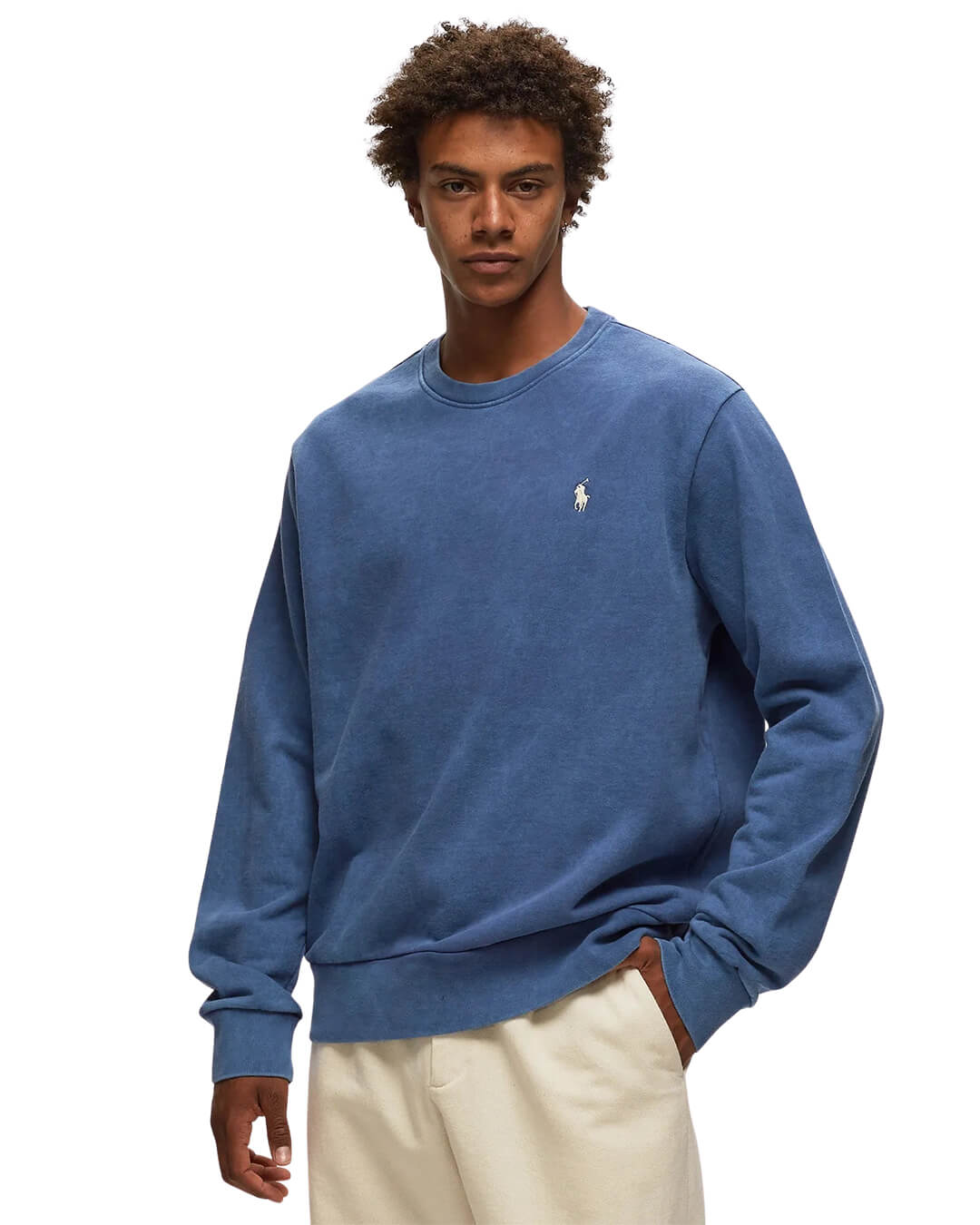 Polo Ralph Lauren Jumpers Polo Ralph Lauren Blue Loopback Fleece Sweatshirt