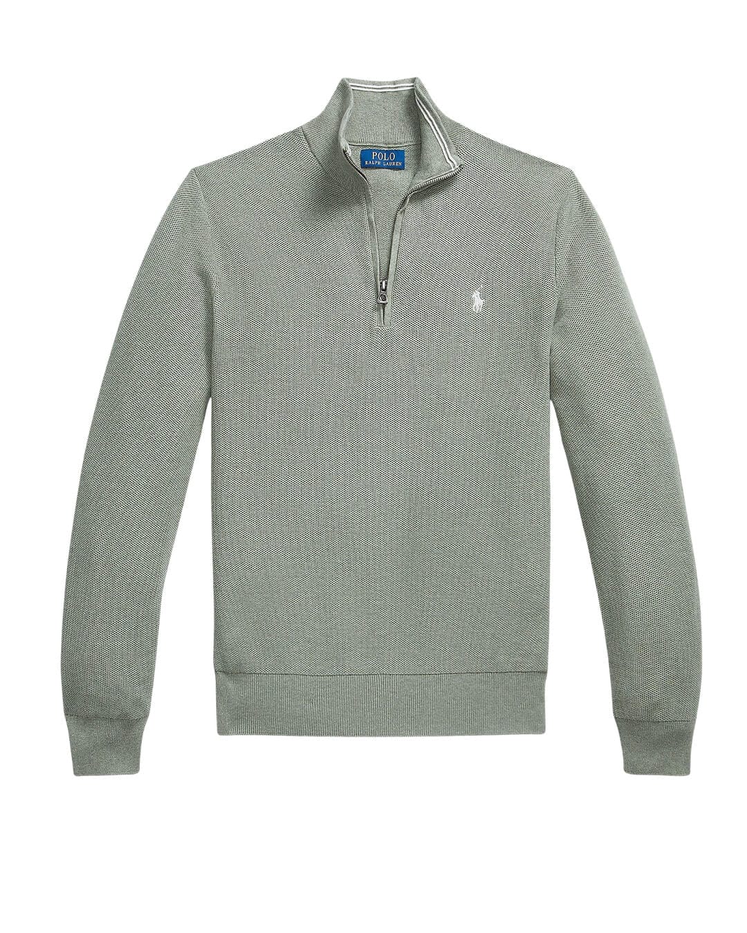 Polo Ralph Lauren Jumpers Polo Ralph Lauren Green Mesh-Knit Cotton Jumper