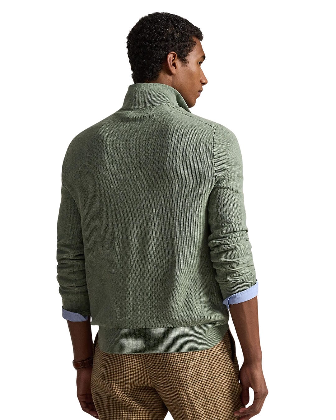Polo Ralph Lauren Jumpers Polo Ralph Lauren Green Mesh-Knit Cotton Jumper