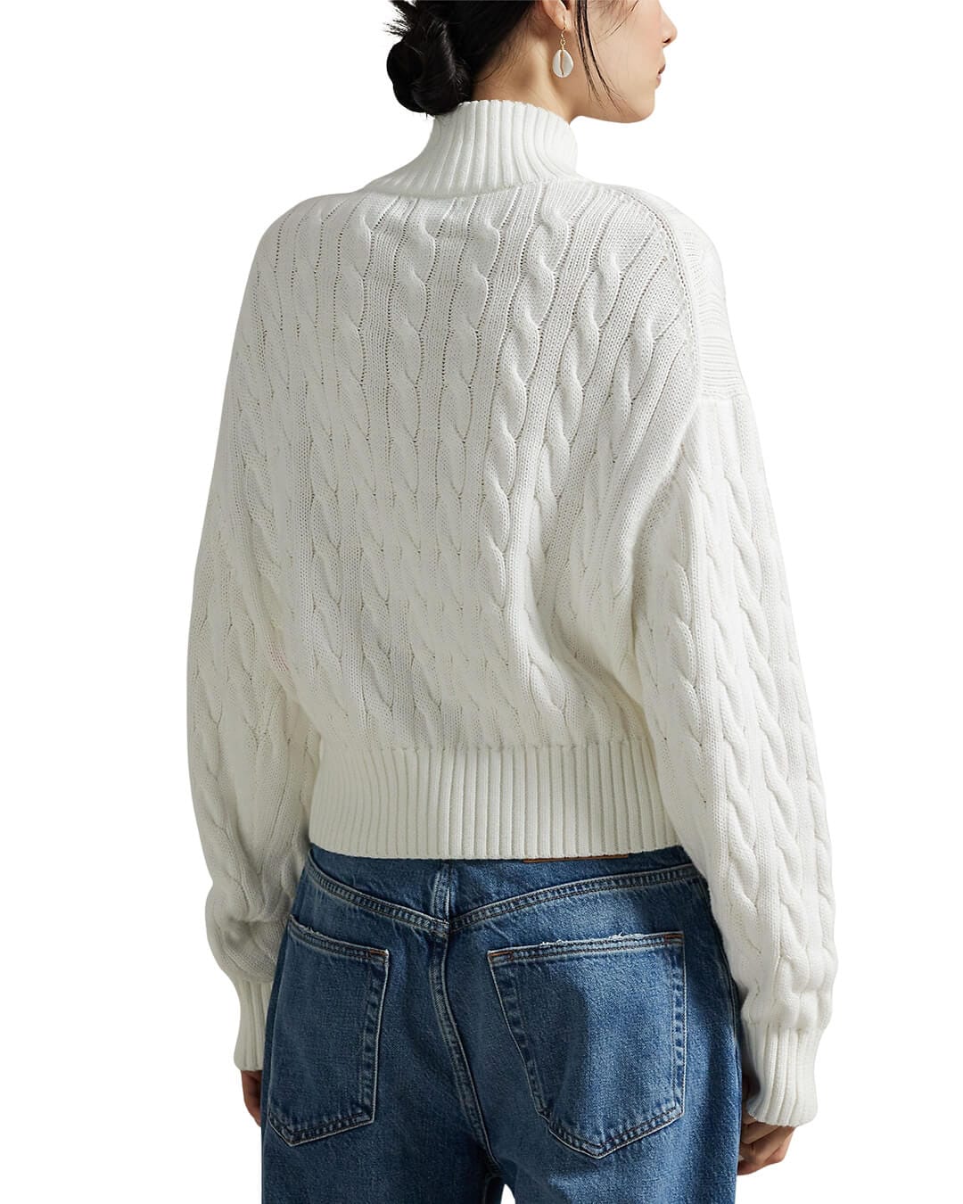 Polo Ralph Lauren Jumpers Polo Ralph Lauren White Cable-Knit Cotton Jumper