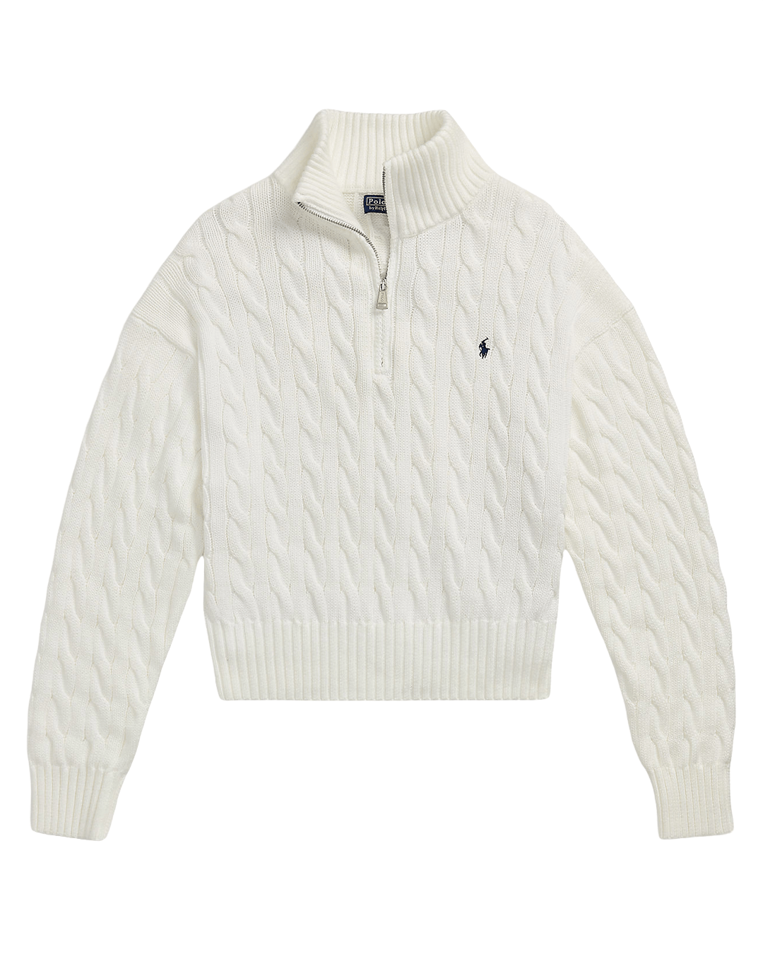 Polo Ralph Lauren Jumpers Polo Ralph Lauren White Cable-Knit Cotton Jumper