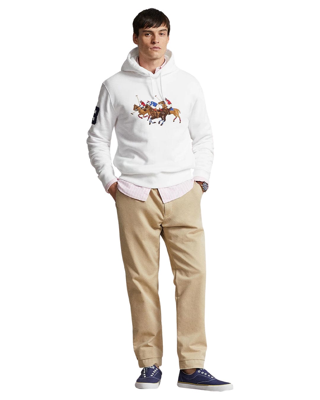 Polo Ralph Lauren Jumpers Polo Ralph Lauren White Polo Game Hoodie