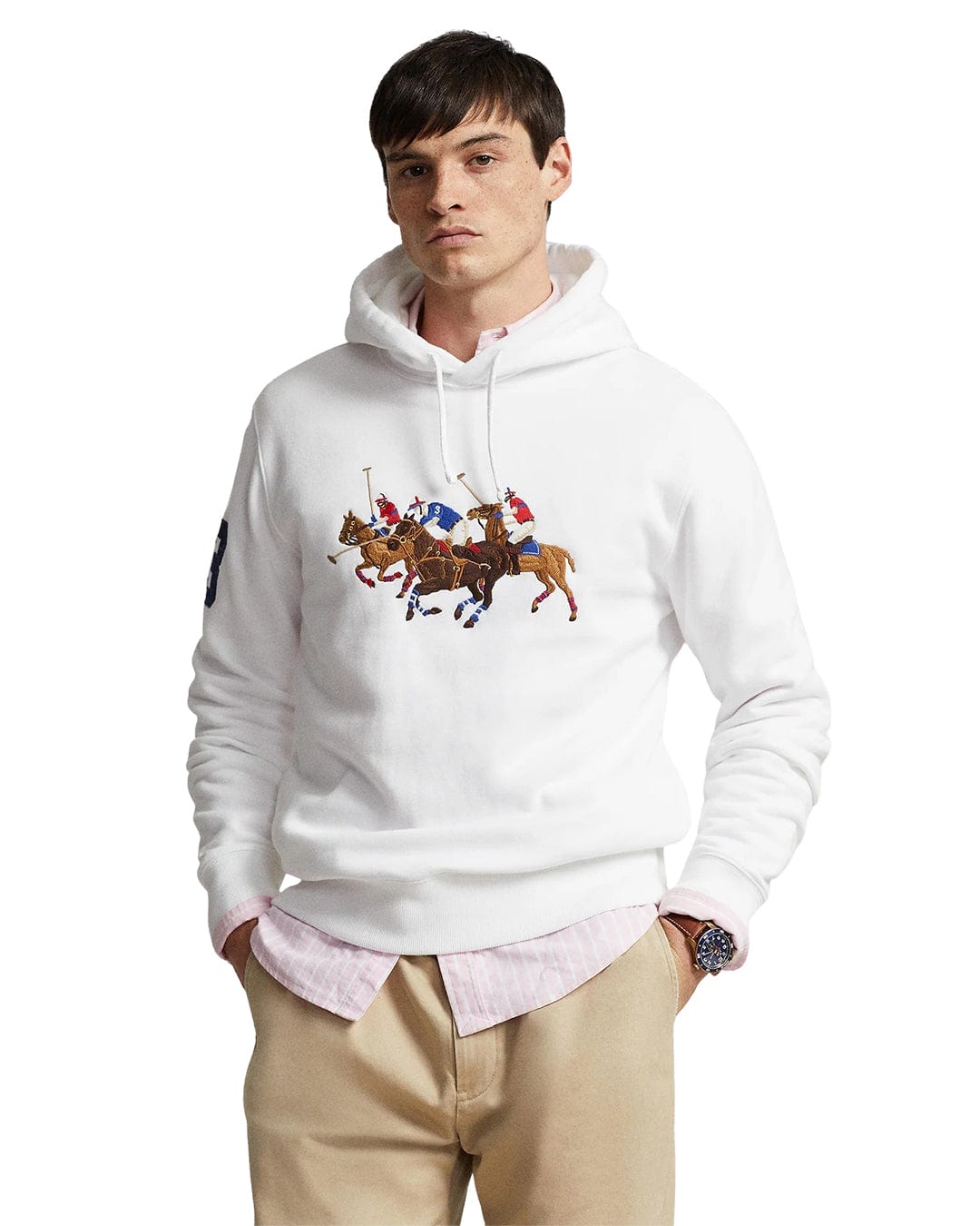 Polo Ralph Lauren Jumpers Polo Ralph Lauren White Polo Game Hoodie