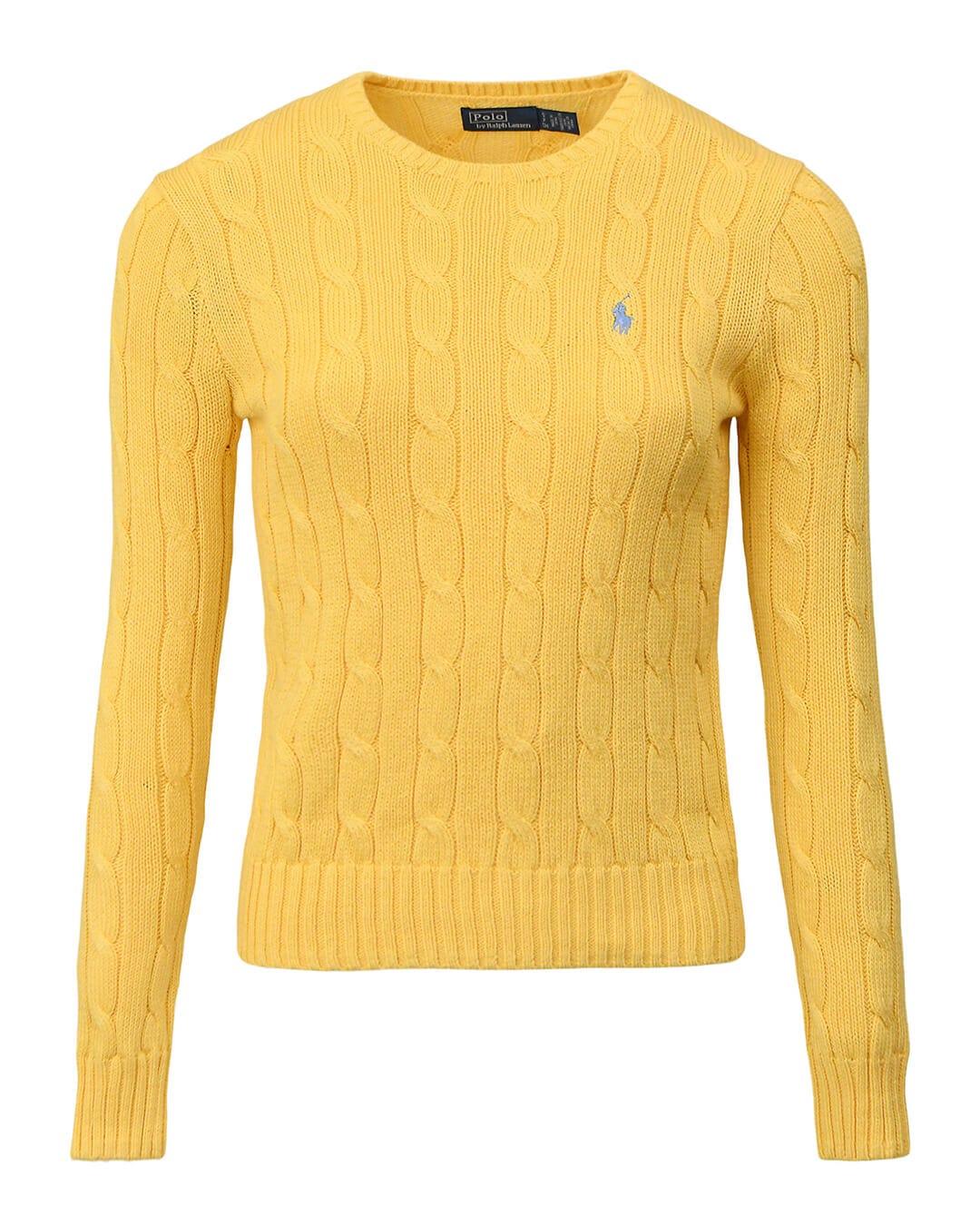 Polo Ralph Lauren Jumpers Polo Ralph Lauren Yellow Julianna Cable-Knit Cotton  Jumper