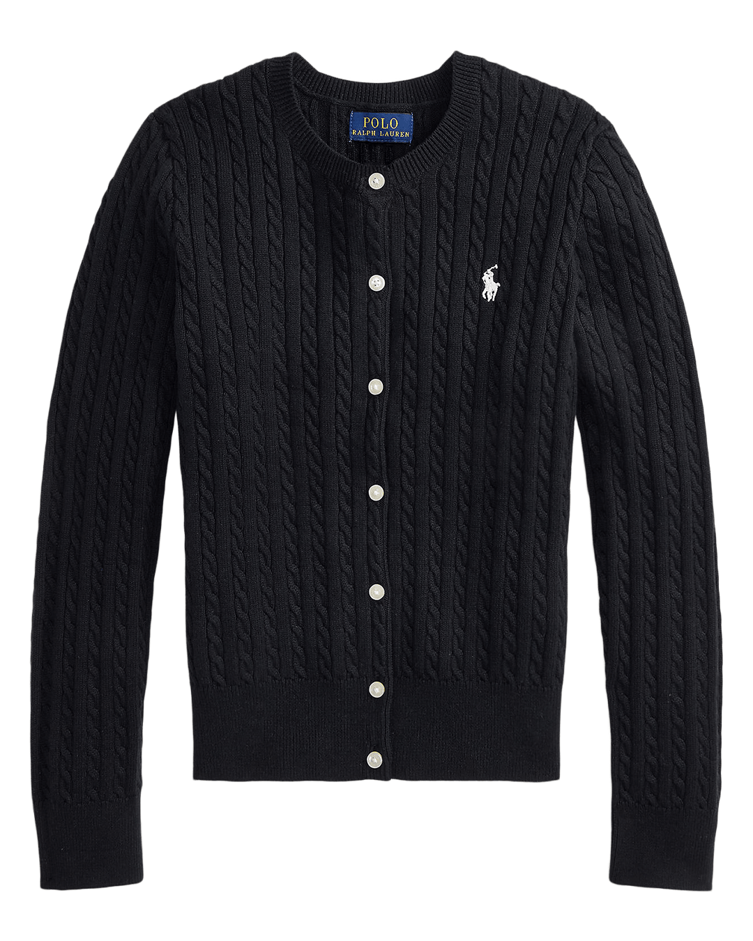 Polo Ralph Lauren Jumpers Ralph Lauren Black Ralph Lauren Mini-Cable Cotton Cardigan Black