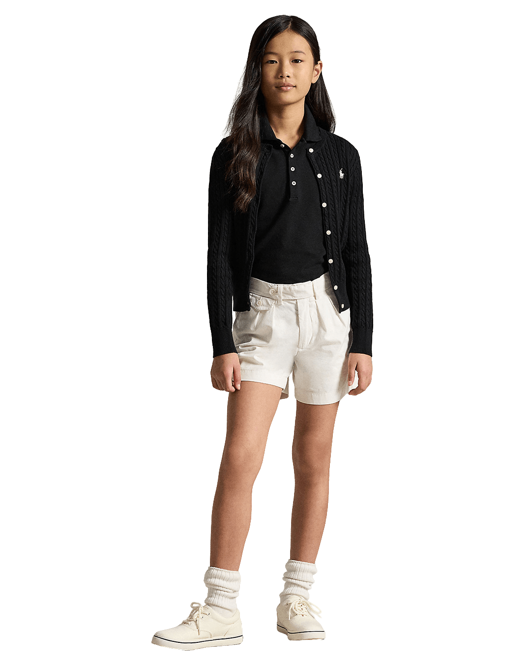 Polo Ralph Lauren Jumpers Ralph Lauren Black Ralph Lauren Mini-Cable Cotton Cardigan Black