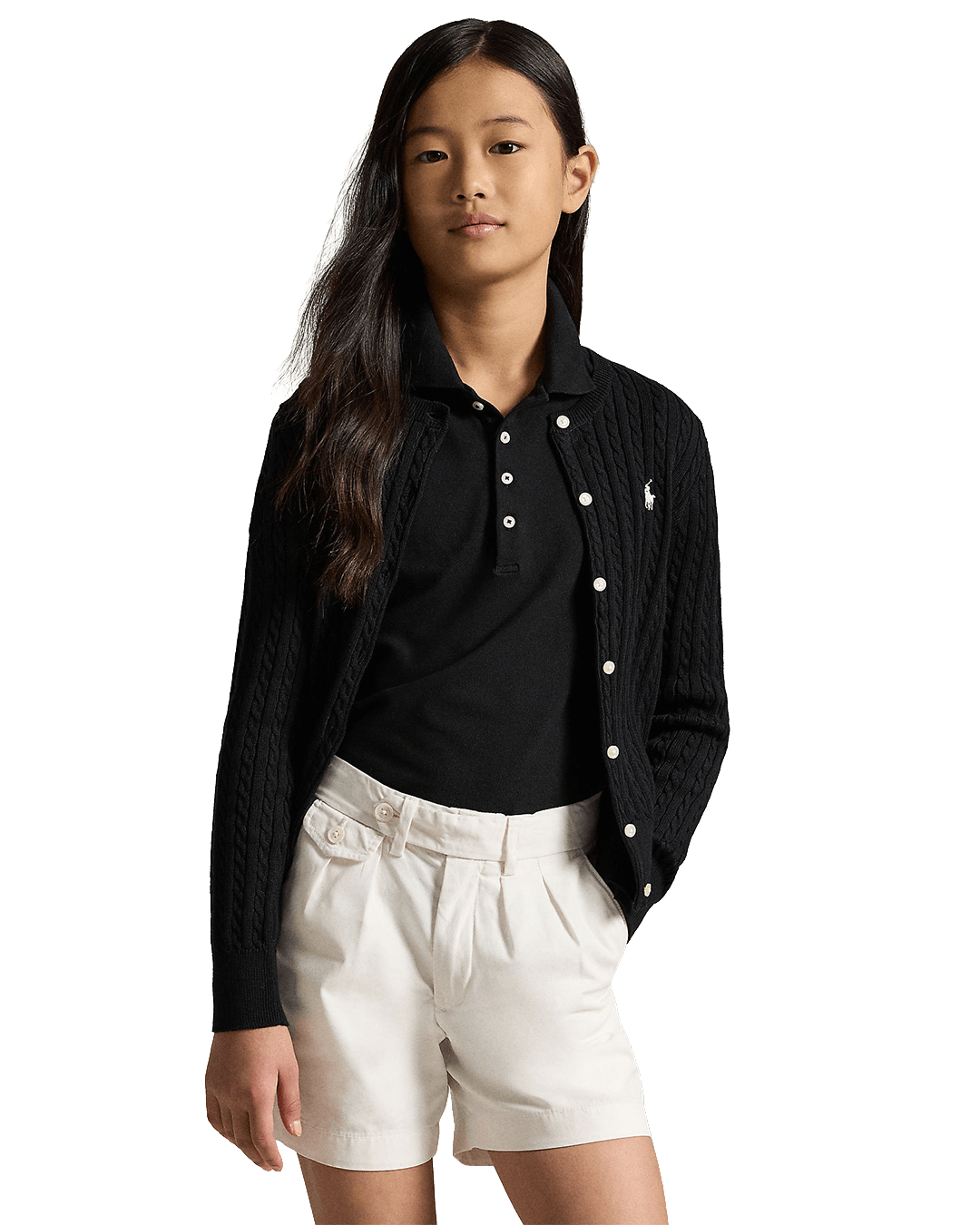 Polo Ralph Lauren Jumpers Ralph Lauren Black Ralph Lauren Mini-Cable Cotton Cardigan Black