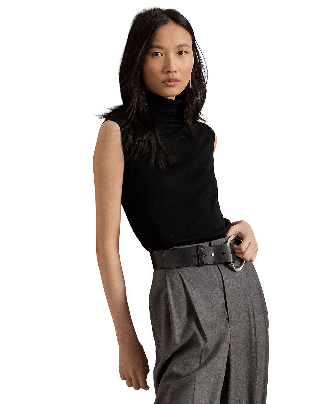 Polo Ralph Lauren Jumpers Ralph Lauren Black Ralph Lauren Wool Turtleneck Sleeveless Sweater Black