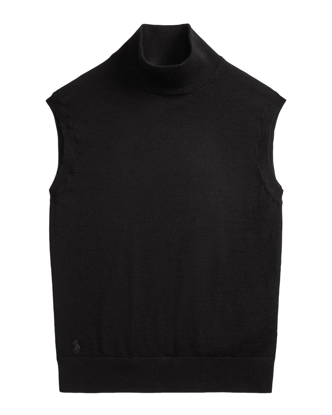 Polo Ralph Lauren Jumpers Ralph Lauren Black Ralph Lauren Wool Turtleneck Sleeveless Sweater Black