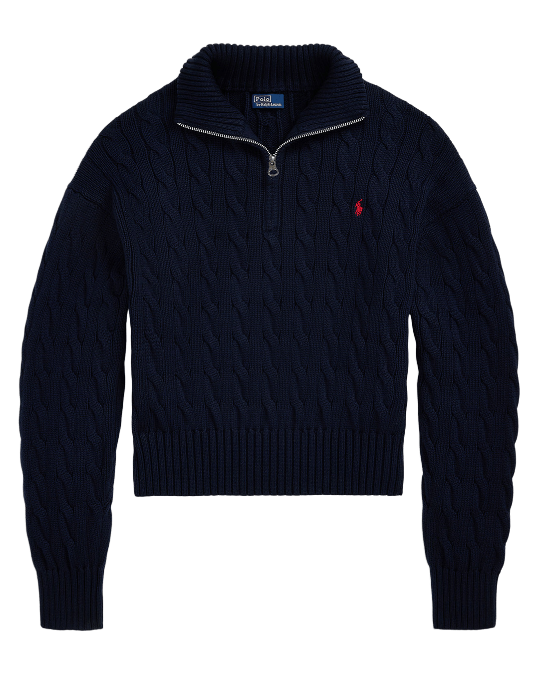 Polo Ralph Lauren Jumpers Ralph Lauren Blue Ralph Lauren Cable-Knit Cotton Quarter-Zip Sweater Blue