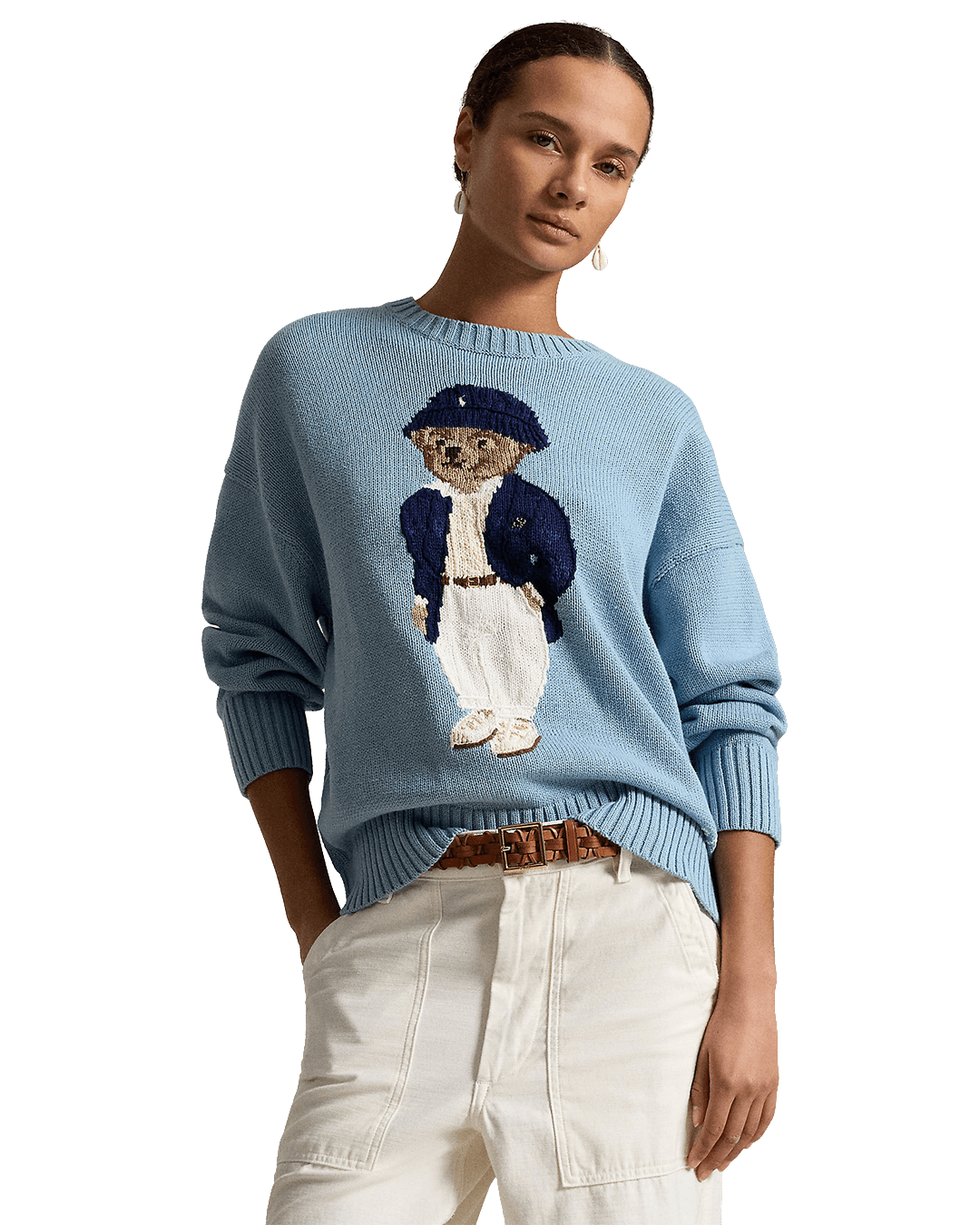 Polo Ralph Lauren Jumpers Ralph Lauren Blue Ralph Lauren Polo Bear Oversize Cotton Sweater Blue