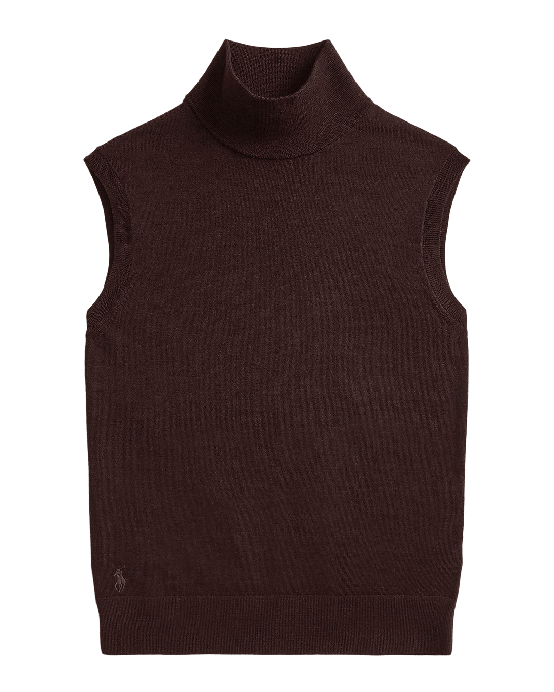 Polo Ralph Lauren Jumpers Ralph Lauren Brown Ralph Lauren Wool Turtleneck Sleeveless Sweater Brown