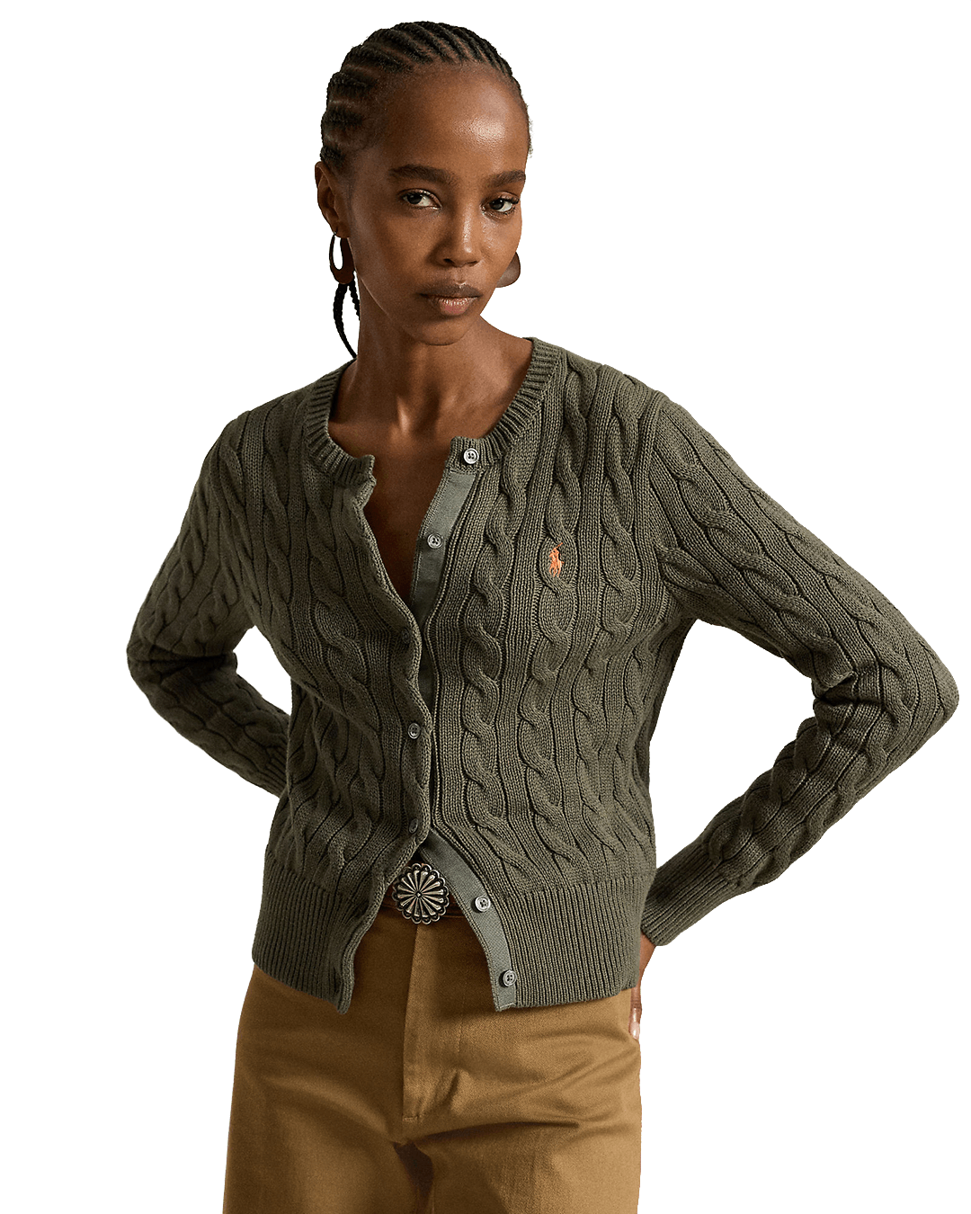 Polo Ralph Lauren Jumpers Ralph Lauren Green Ralph Lauren Cable-Knit Cotton Cn Cardigan Green