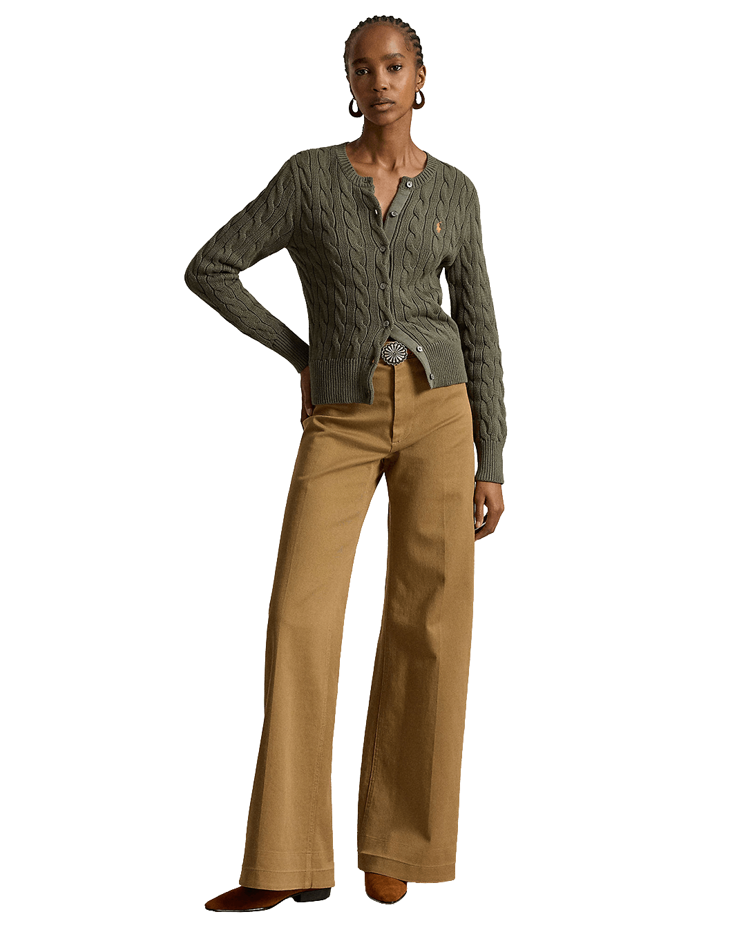 Polo Ralph Lauren Jumpers Ralph Lauren Green Ralph Lauren Cable-Knit Cotton Cn Cardigan Green