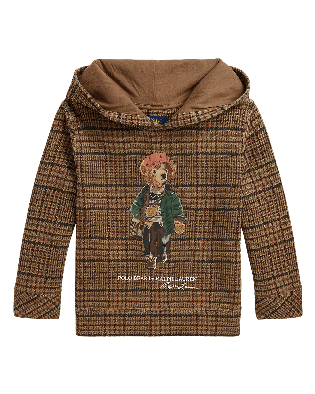 Polo Ralph Lauren Jumpers Ralph Lauren Multicoloured Ralph Lauren Polo Bear Tweed-Print Hoodie Multicoloured