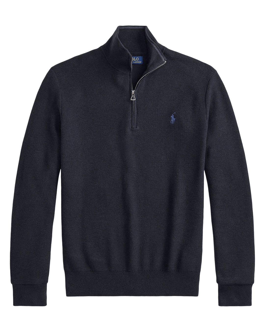 Polo Ralph Lauren Jumpers Ralph Lauren Navy Ralph Lauren Mesh-Knit Cotton Quarter-Zip Sweater Navy