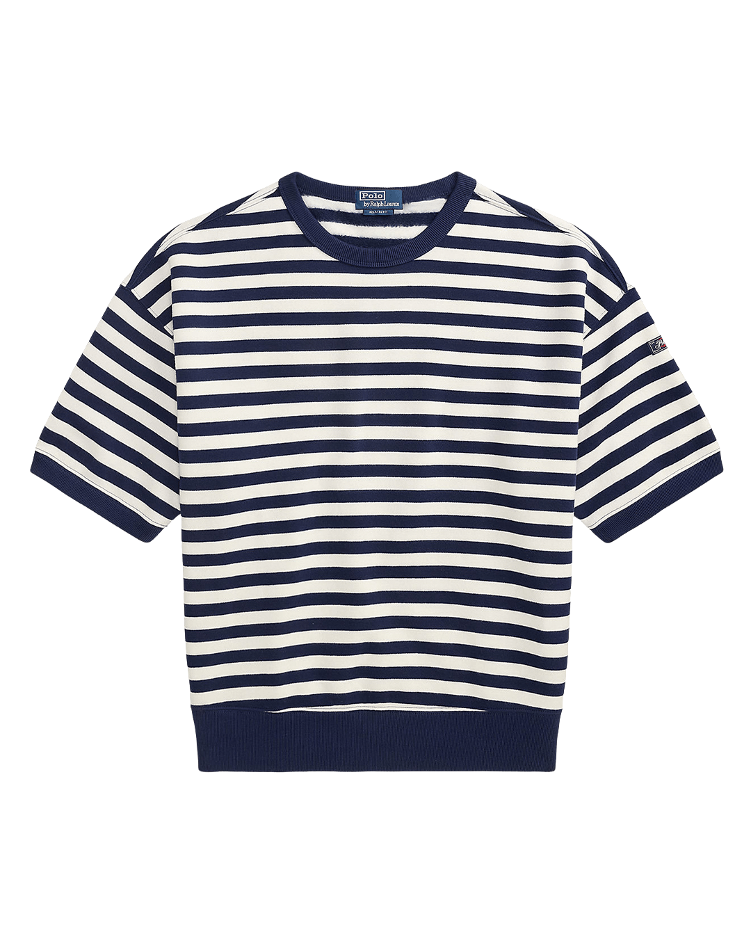 Polo Ralph Lauren Jumpers Ralph Lauren Navy Ralph Lauren Relaxed Fit Striped Fleece Sweatshirt Navy