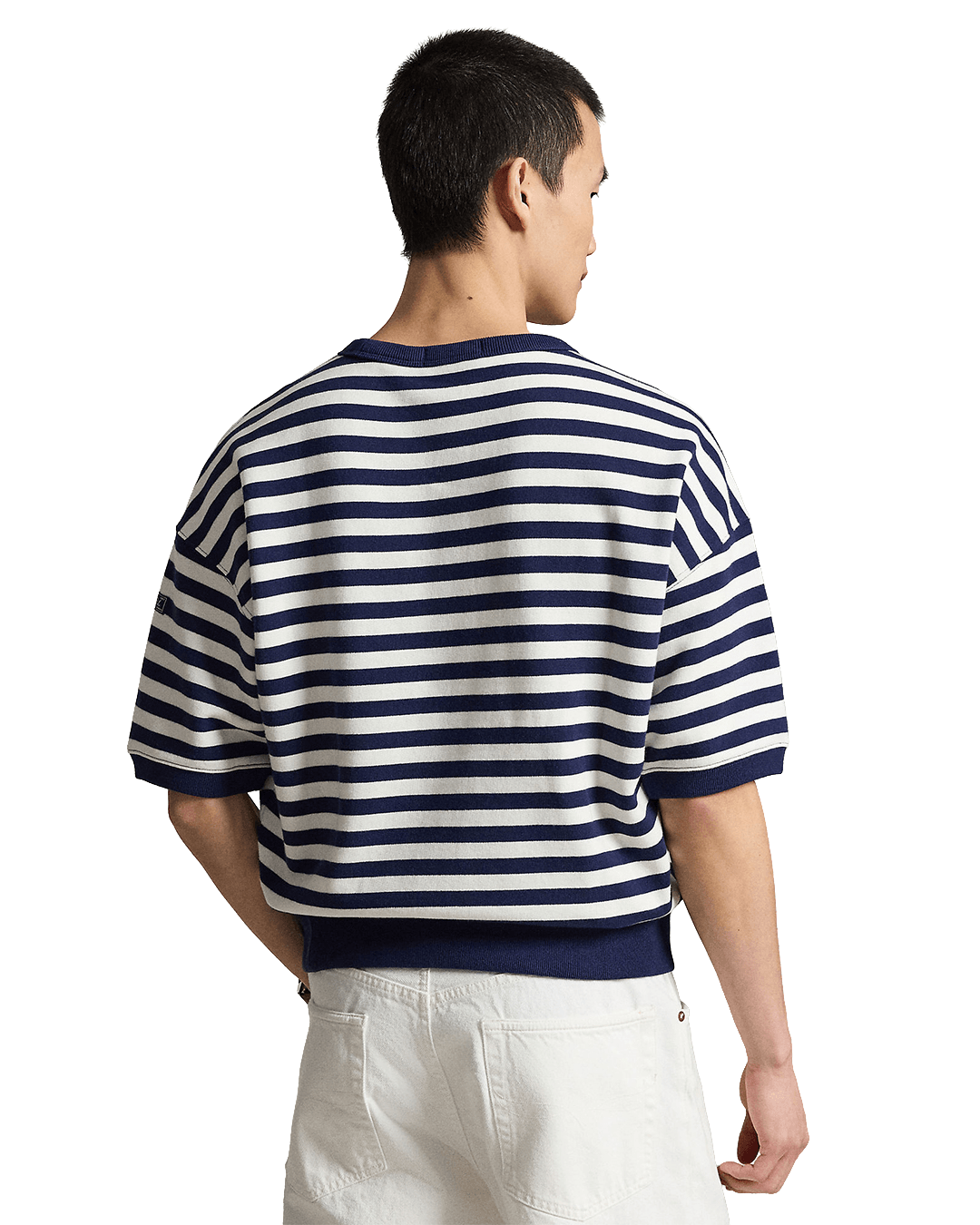 Polo Ralph Lauren Jumpers Ralph Lauren Navy Ralph Lauren Relaxed Fit Striped Fleece Sweatshirt Navy