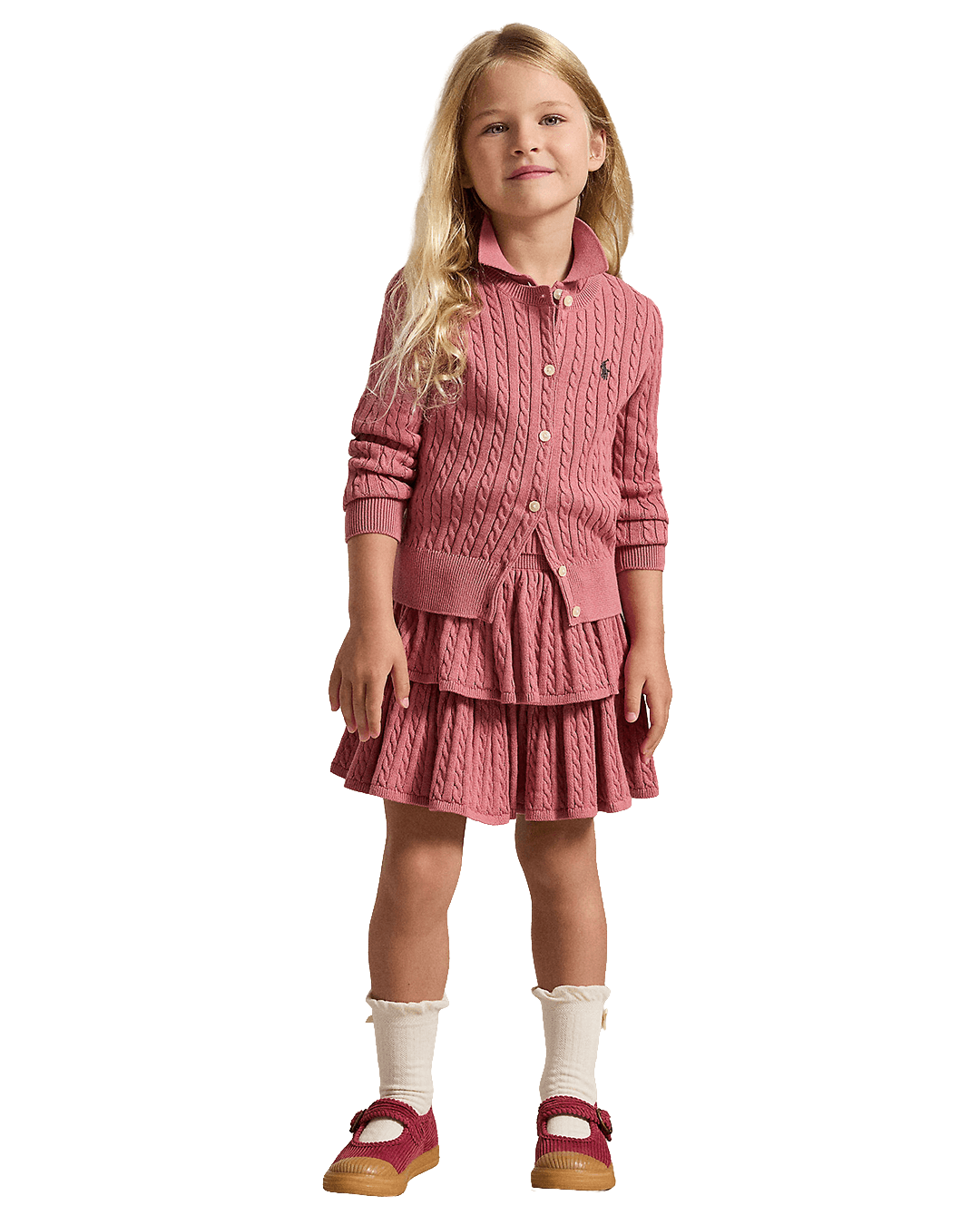 Polo Ralph Lauren Jumpers Ralph Lauren Pink Ralph Lauren Mini-Cable Cotton Cardigan Pink