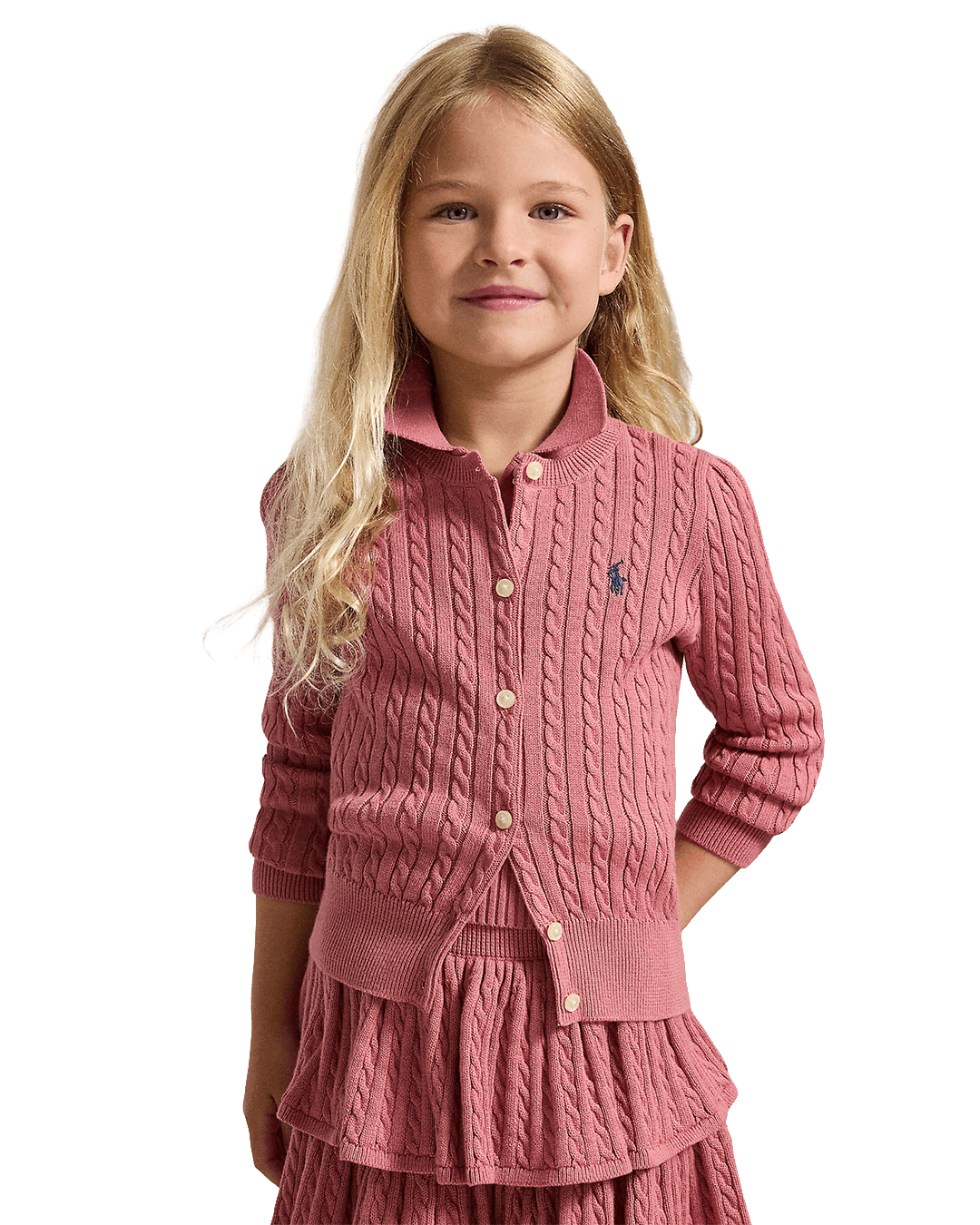 Polo Ralph Lauren Jumpers Ralph Lauren Pink Ralph Lauren Mini-Cable Cotton Cardigan Pink