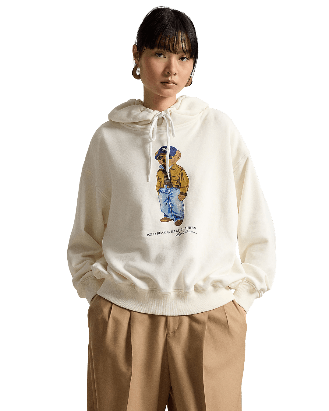 Polo Ralph Lauren Jumpers Ralph Lauren White Ralph Lauren Polo Bear Lightweight Fleece Hoodie White