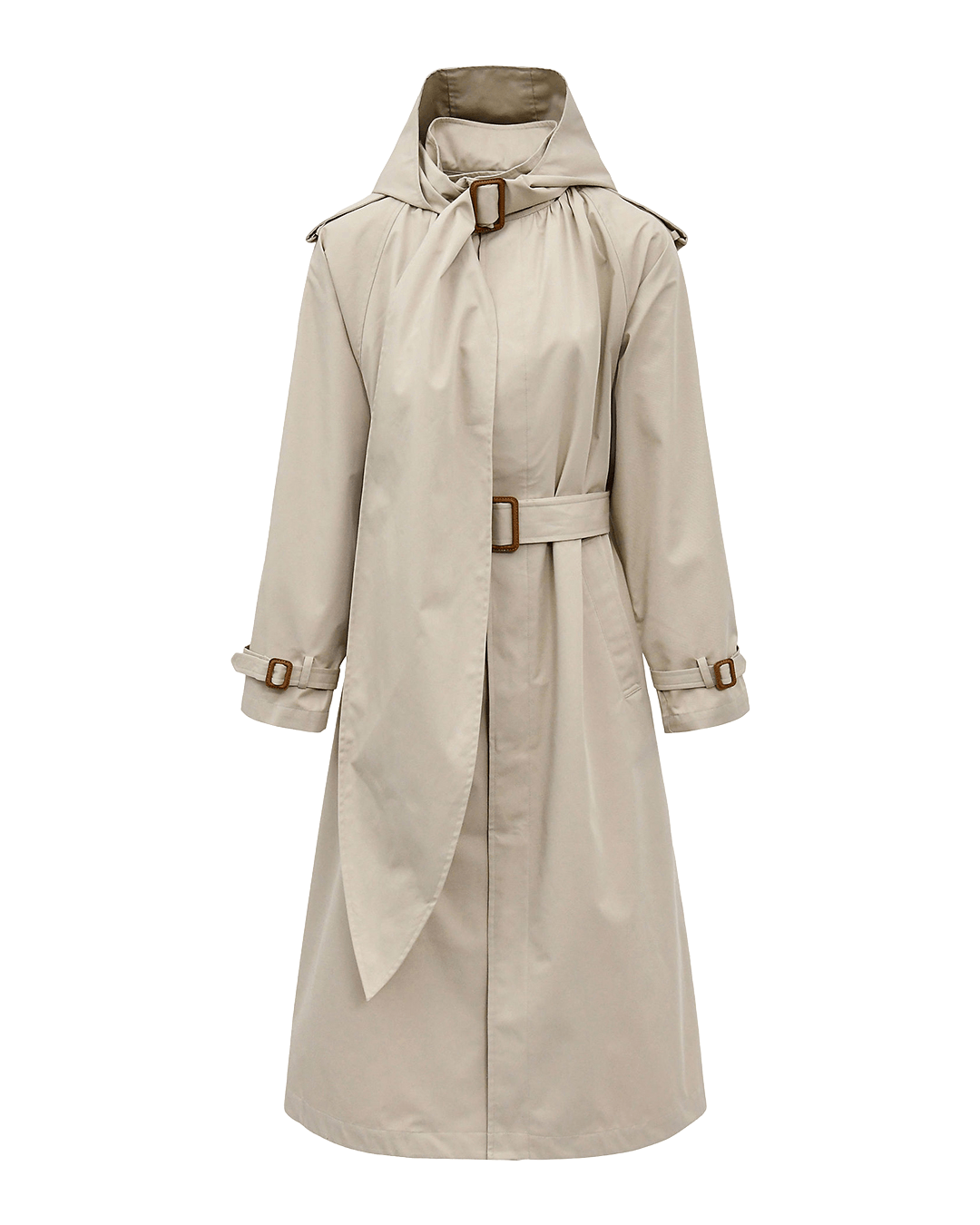 Polo Ralph Lauren Outerwear Ralph Lauren Beige Ralph Lauren Buckled-Scarf Hooded Trench Coat Beige