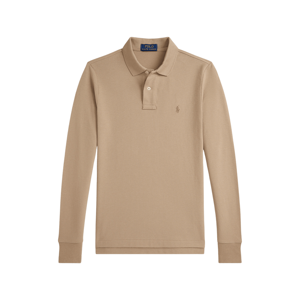 Polo Ralph Lauren Polo Shirts Polo Ralph Lauren Beige Slim Fit Cotton Mesh Polo Khaki