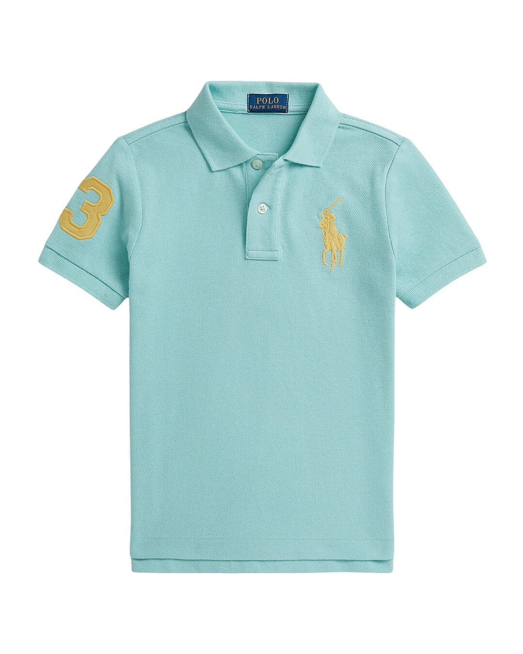 Polo Ralph Lauren Polo Shirts Polo Ralph Lauren Blue Big Pony Cotton Mesh Polo Shirt