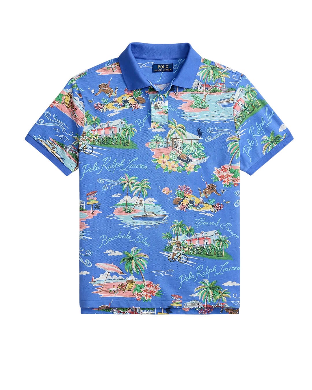 Polo Ralph Lauren Polo Shirts Polo Ralph Lauren Blue  Print Polo Shirt
