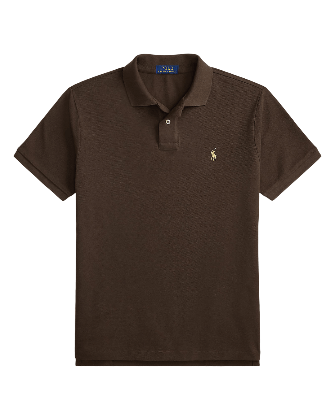 Polo Ralph Lauren Polo Shirts Polo Ralph Lauren Brown Custom Slim Fit Mesh Polo