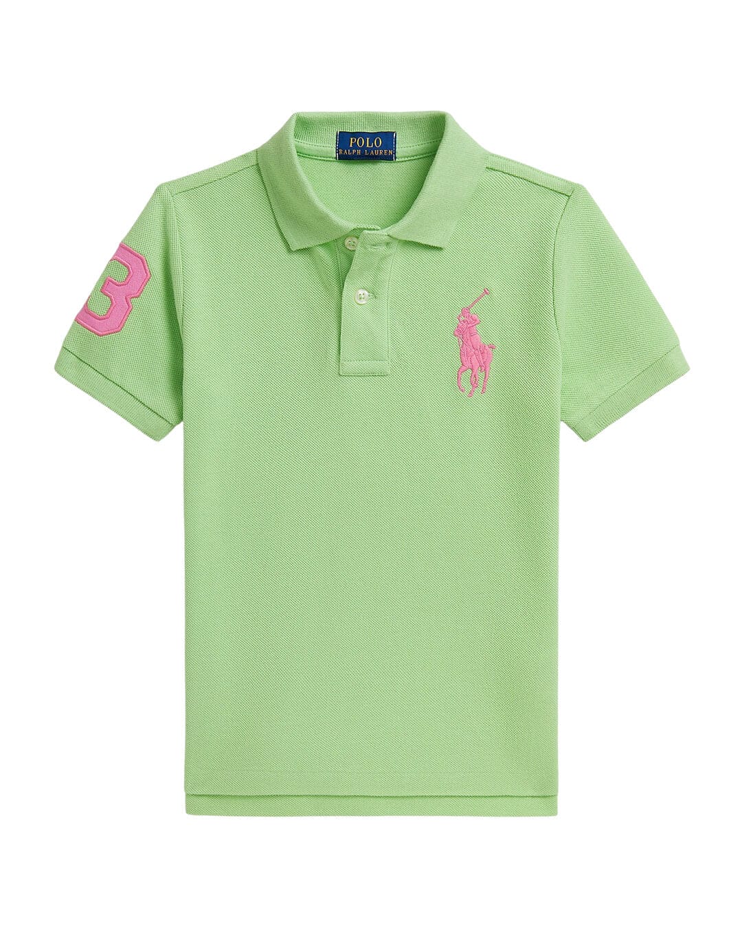 Polo Ralph Lauren Polo Shirts Polo Ralph Lauren Green Big Pony Cotton Mesh Polo Shirt