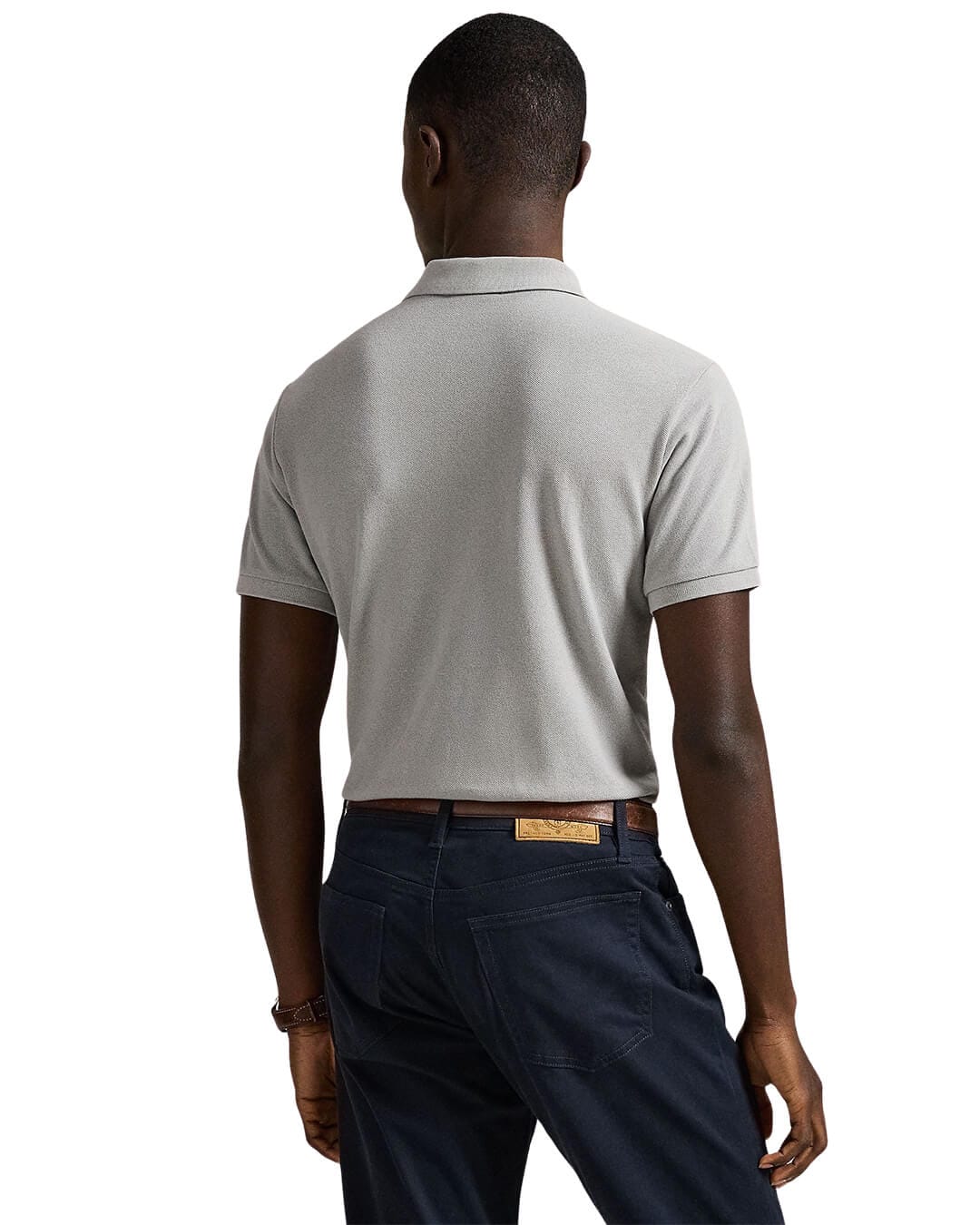 Polo Ralph Lauren Polo Shirts Polo Ralph Lauren Grey The Iconic Mesh  Polo Shirt