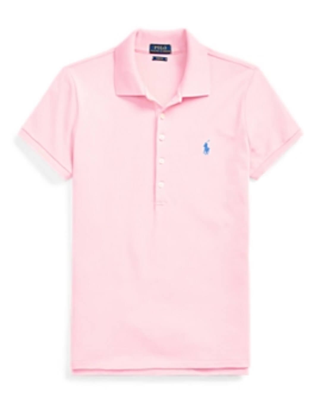 Polo Ralph Lauren Polo Shirts Polo Ralph Lauren Pink Knit Strech Mesh Polo Shirt