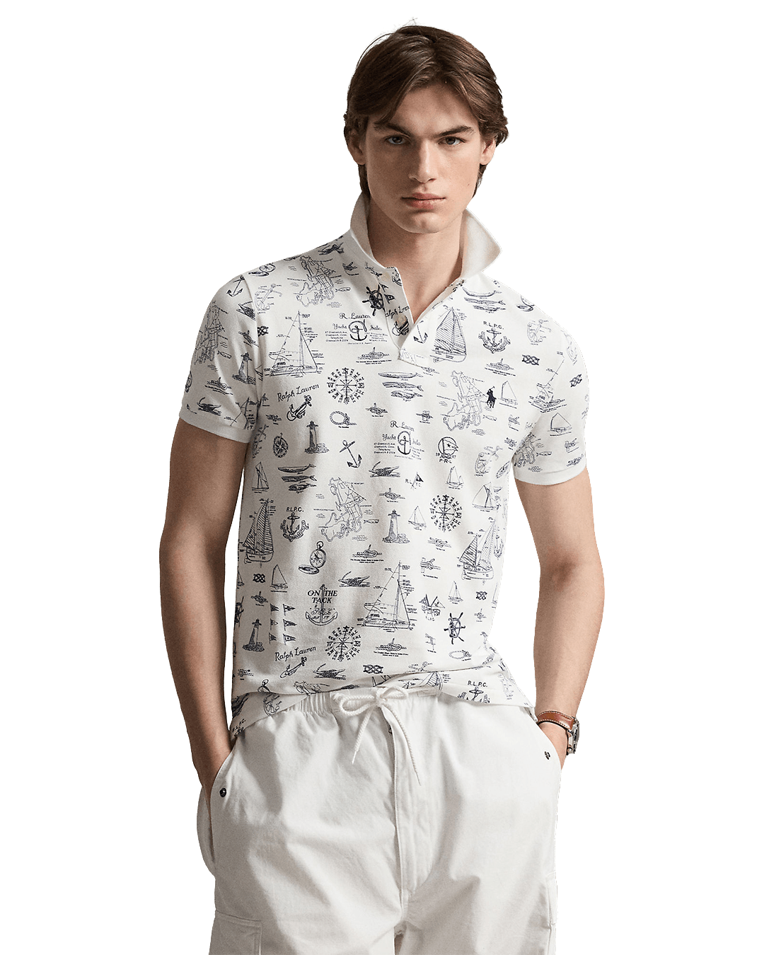 Polo Ralph Lauren Polo Shirts Ralph Lauren White Ralph Lauren Custom Sf Nautical Mesh Polo Shirt White