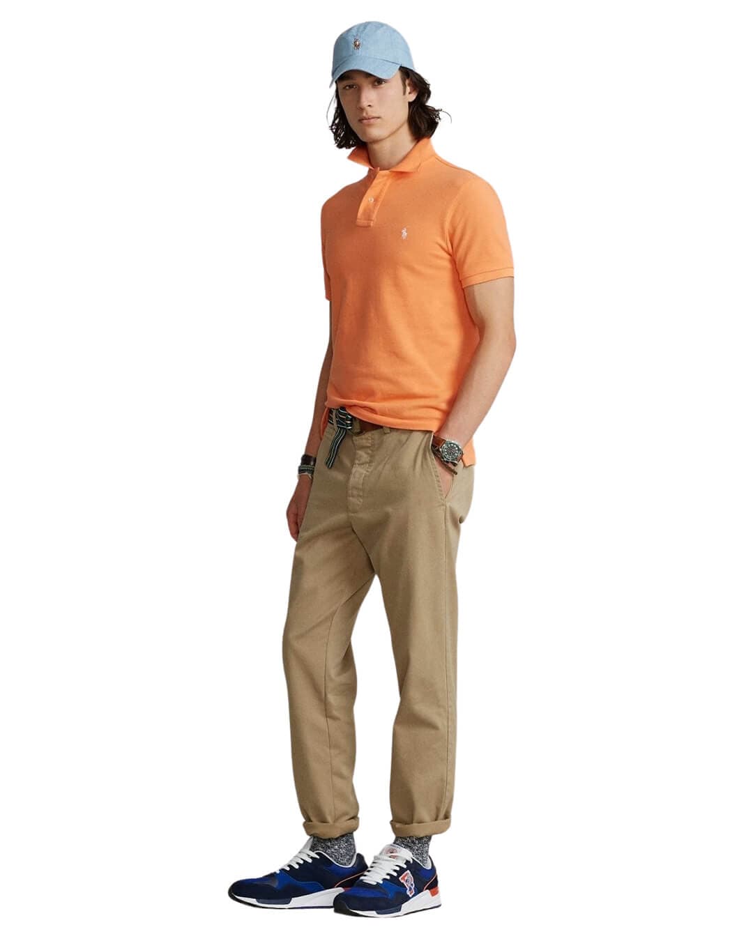 Polo Ralph Lauren Polo Shirts SSKCSLIM1 SS KNIT Orange SS24 710795080027