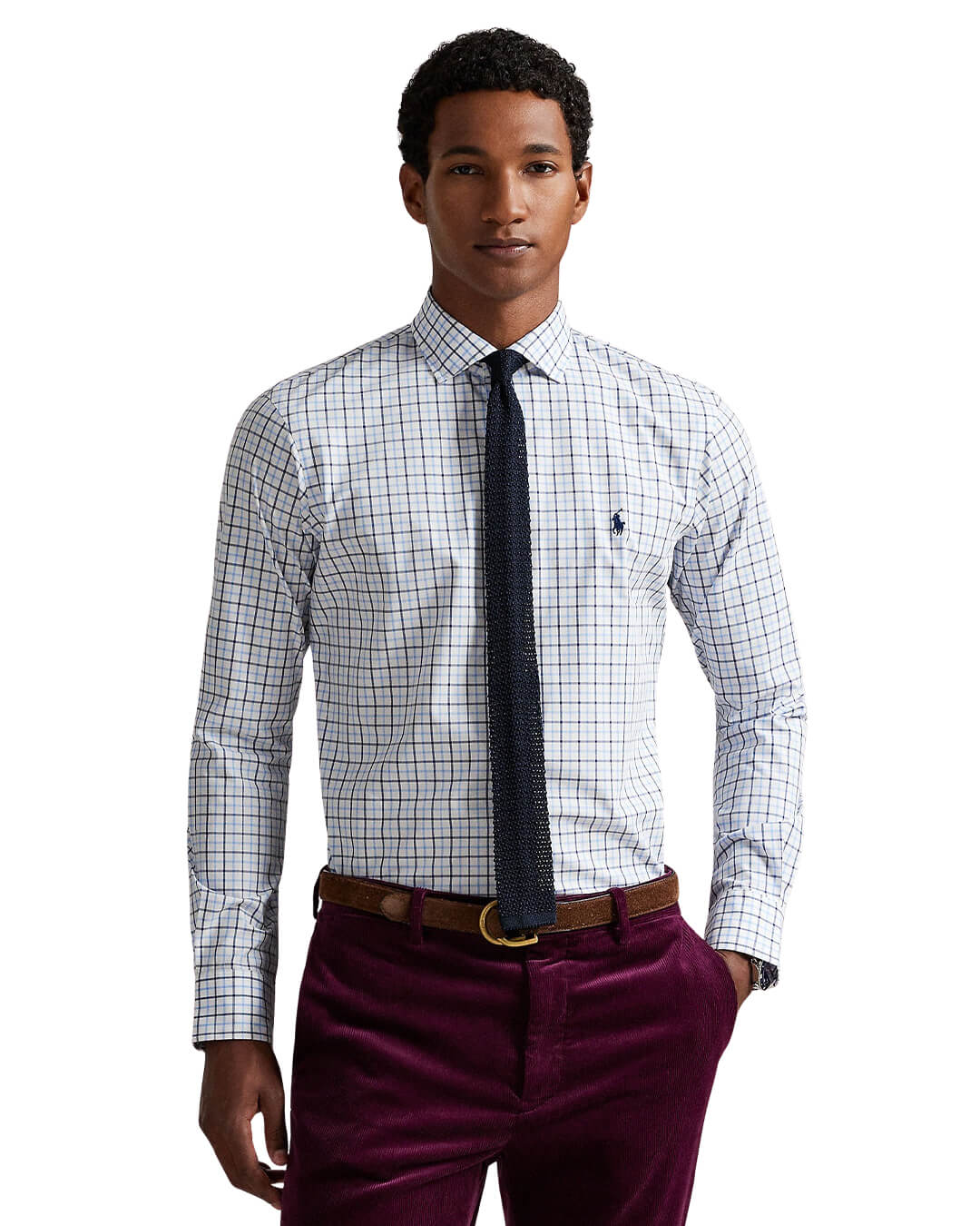 Polo Ralph Lauren Shirts CUSTOM FIT PLAID STRETCH POPLIN SHIRT MULTI