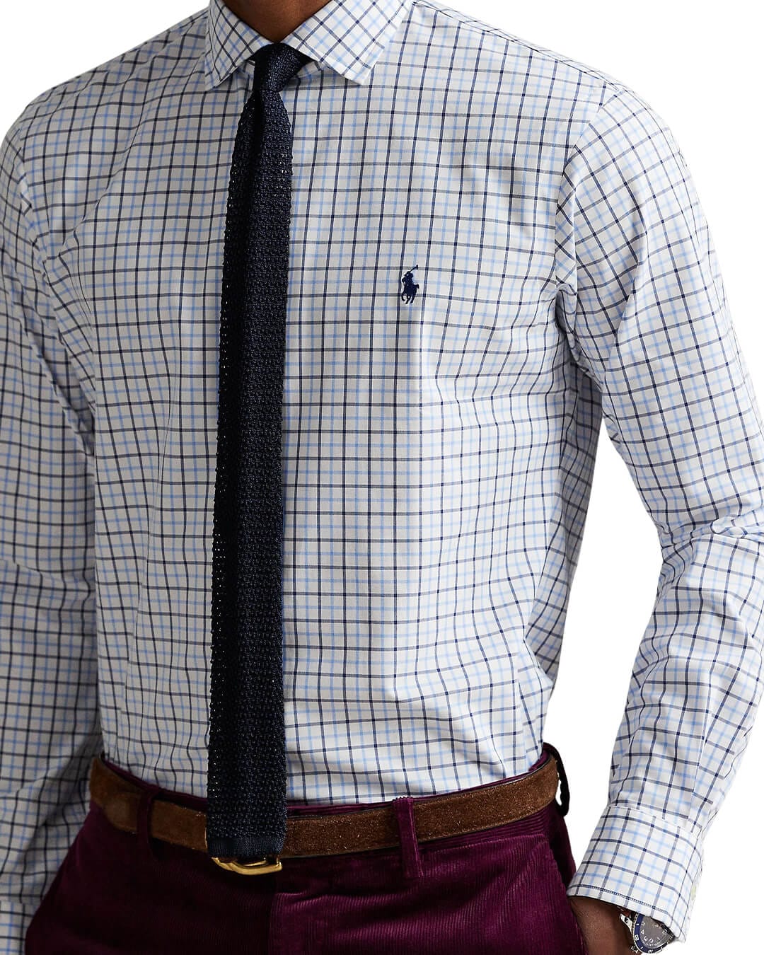 Polo Ralph Lauren Shirts CUSTOM FIT PLAID STRETCH POPLIN SHIRT MULTI