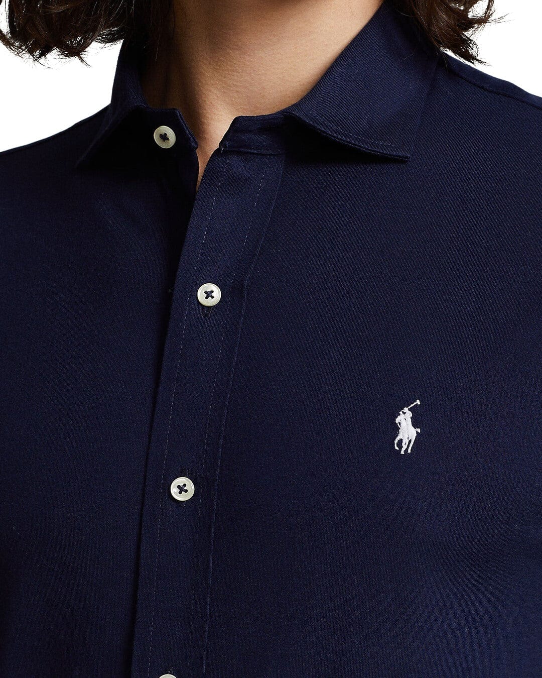 Polo Ralph Lauren Navy Jersey Shirt | Bortex - Bortex Fine Tailoring