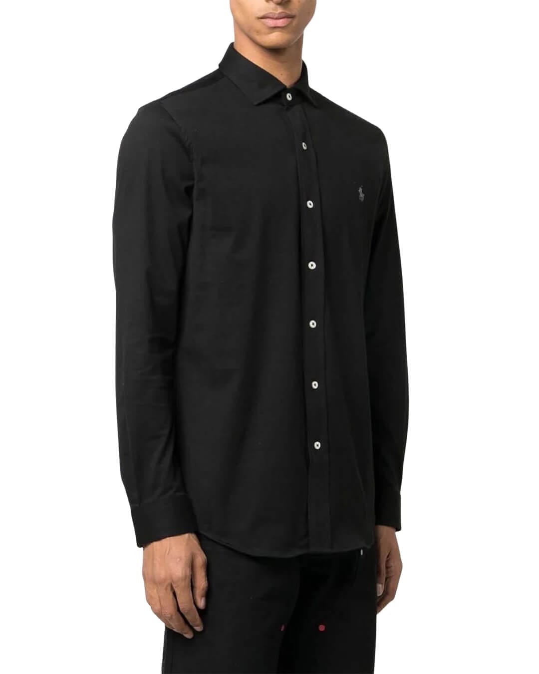 Polo Ralph Lauren Shirts LSFBESTATEM1-LONG SLEEVE-SPORT SHIRT POLO BLACK/C9684AW23