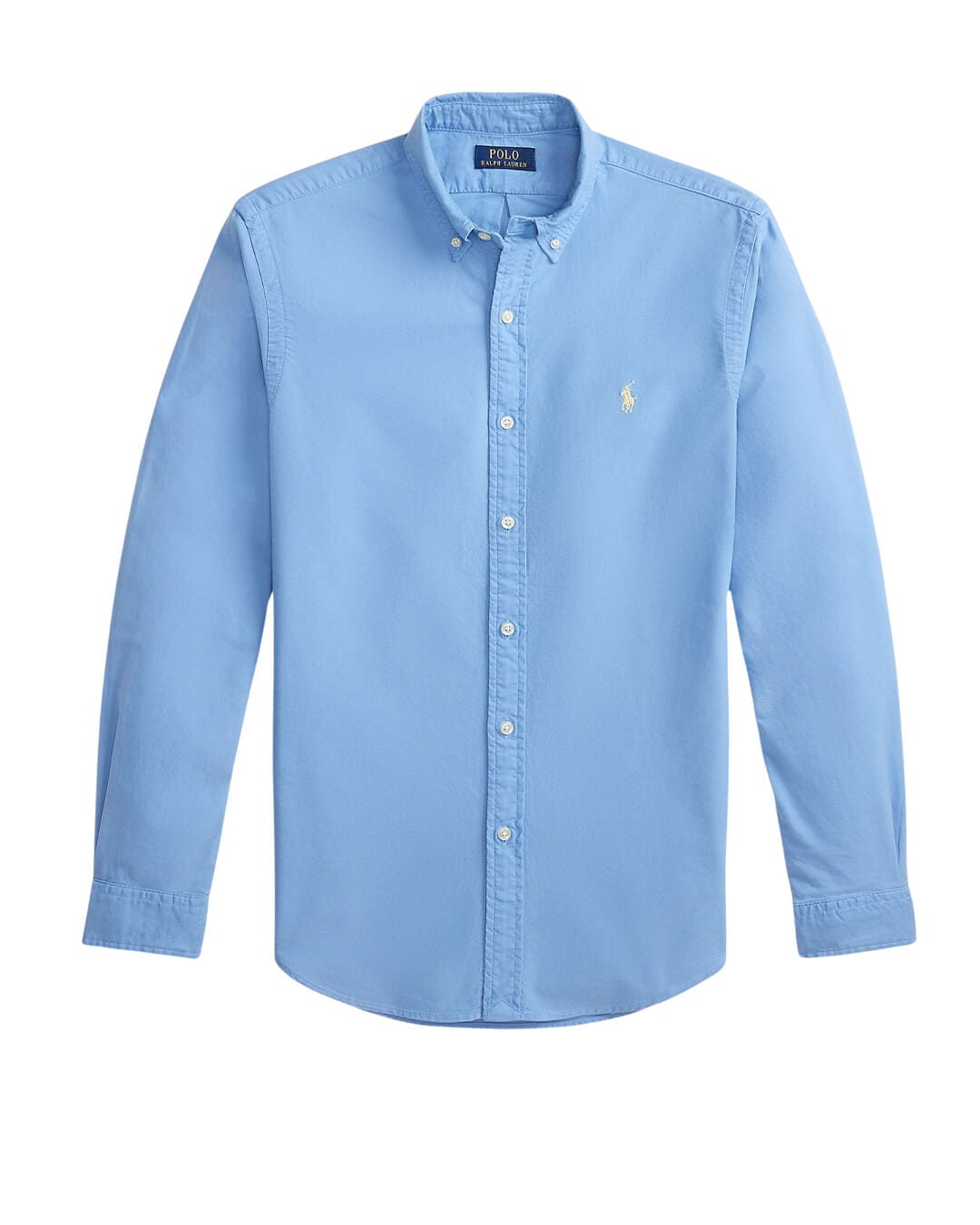 Polo Ralph Lauren Shirts Polo Ralph Blue Lauren Slim Fit Garment-Dyed Oxford  Shirt