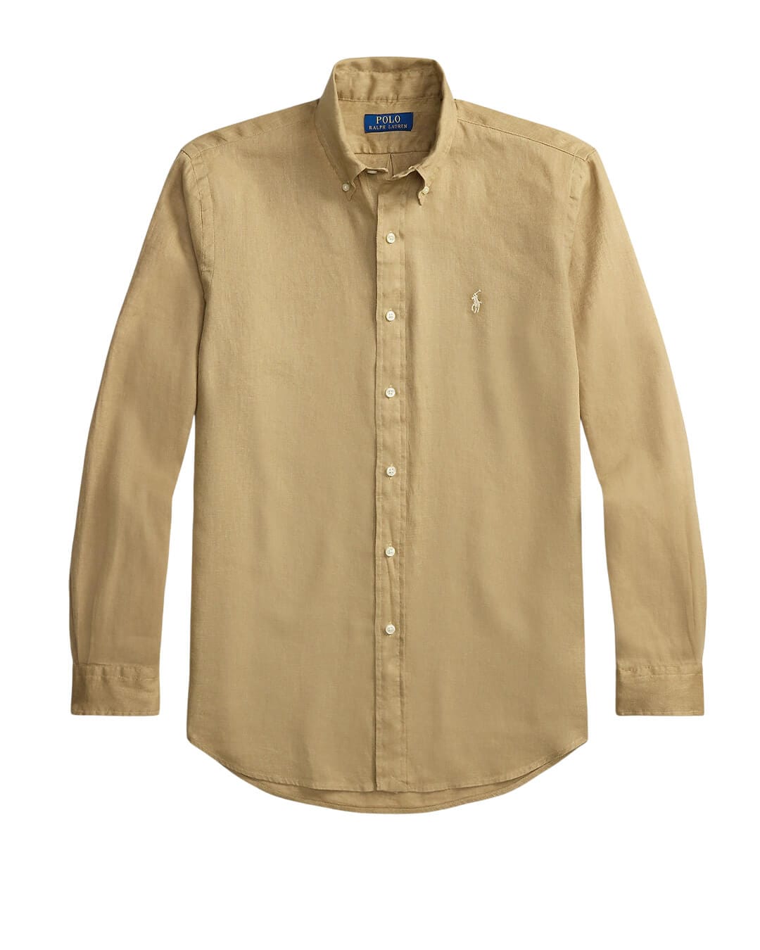 Polo Ralph Lauren Beige Custom Fit Ls Linen Shirt - Bortex Fine