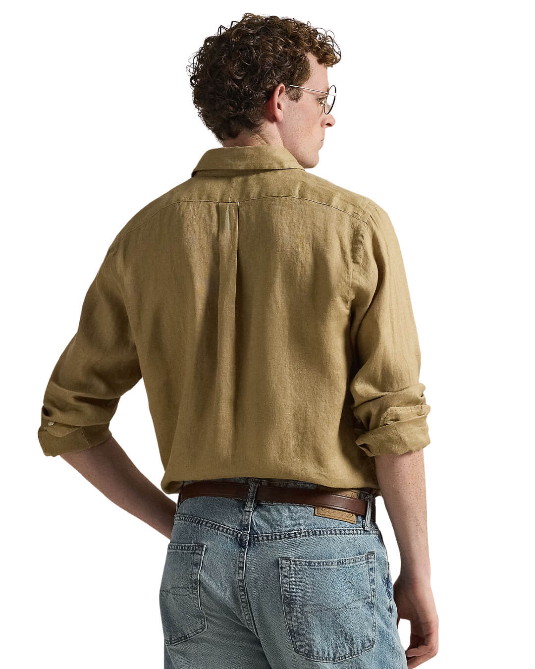 Polo Ralph Lauren Shirts Polo Ralph Lauren Beige Custom Fit Ls Linen  Shirt