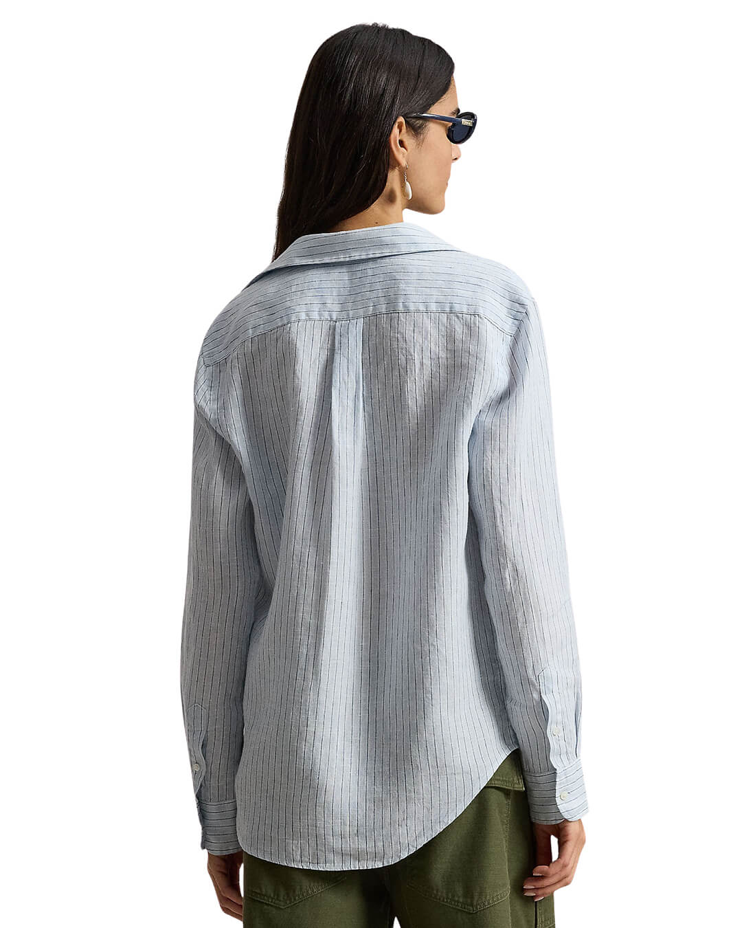 Polo Ralph Lauren Shirts Polo Ralph Lauren Blue Classic Fit Striped Linen Shirt