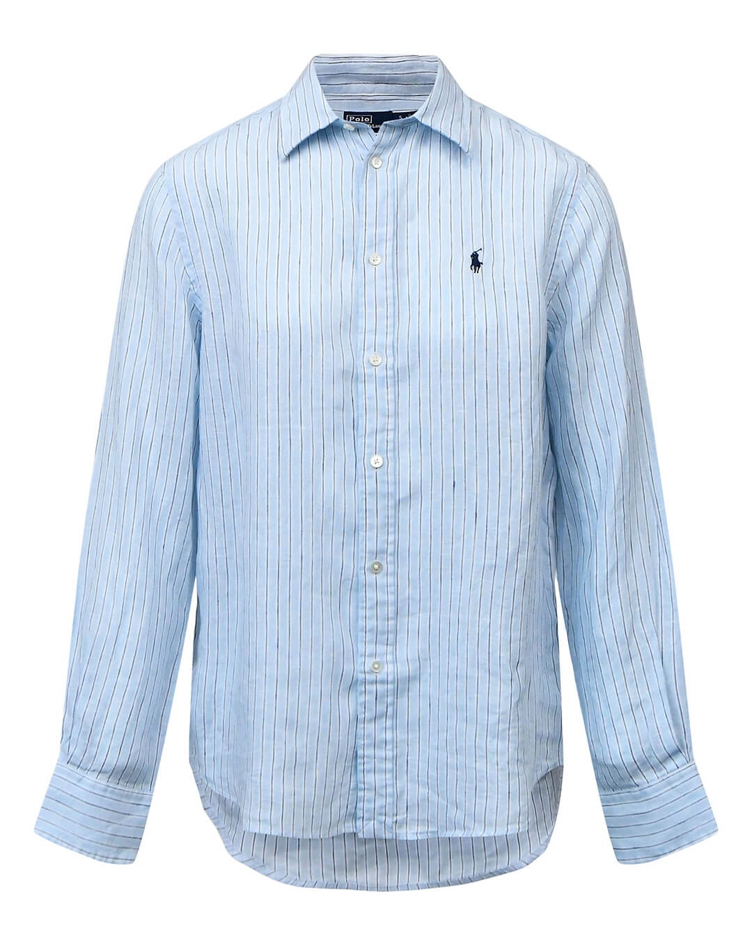 Polo Ralph Lauren Shirts Polo Ralph Lauren Blue Classic Fit Striped Linen Shirt