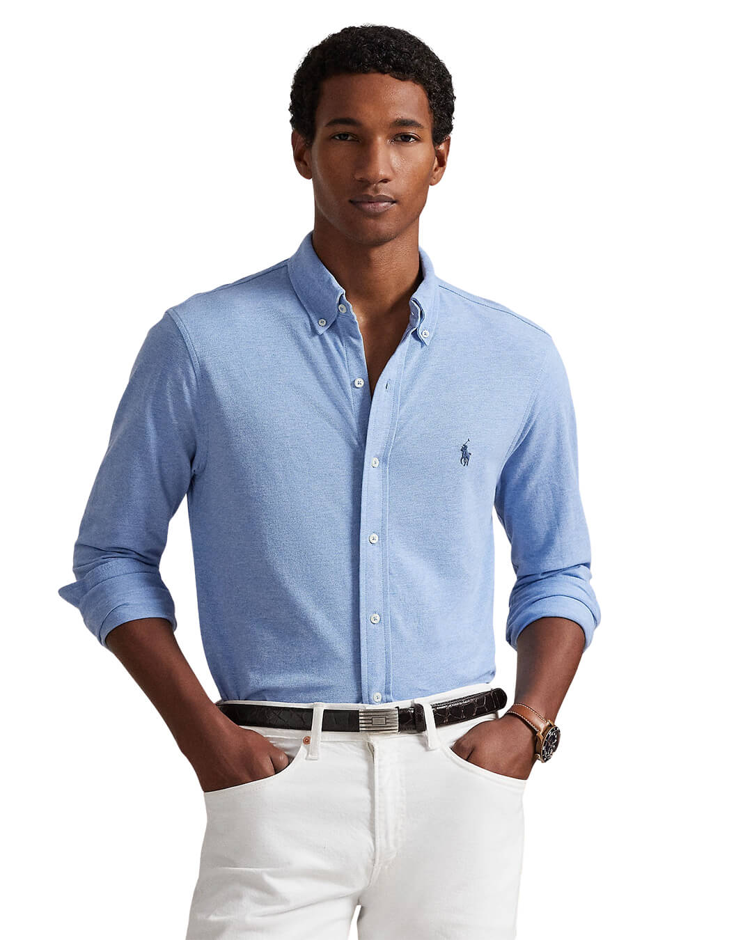 Polo Ralph Lauren Shirts Polo Ralph Lauren Blue Featherweight Mesh Shirt