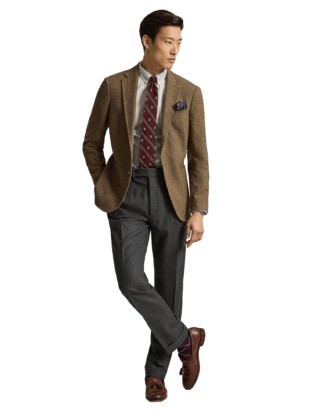 Polo Ralph Lauren Shirts Polo Ralph Lauren Brown Custom Fit Striped Oxford Shirt