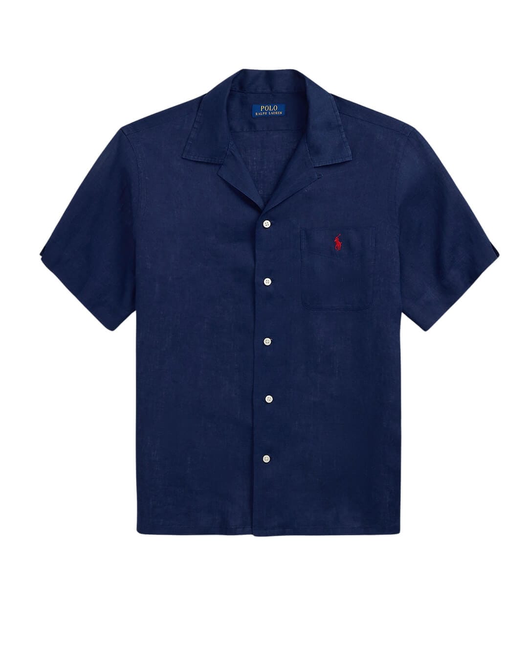 Polo Ralph Lauren Shirts Polo Ralph Lauren Navy  Classic Fit Ss Linen Camp Shirt